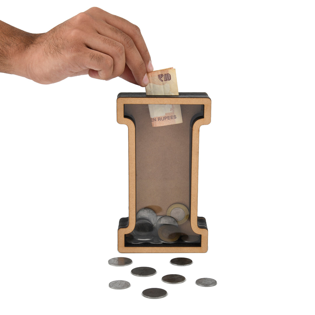 Pick Your Letter Wooden Money Bank | Piggy Bank - The Engraved Store
