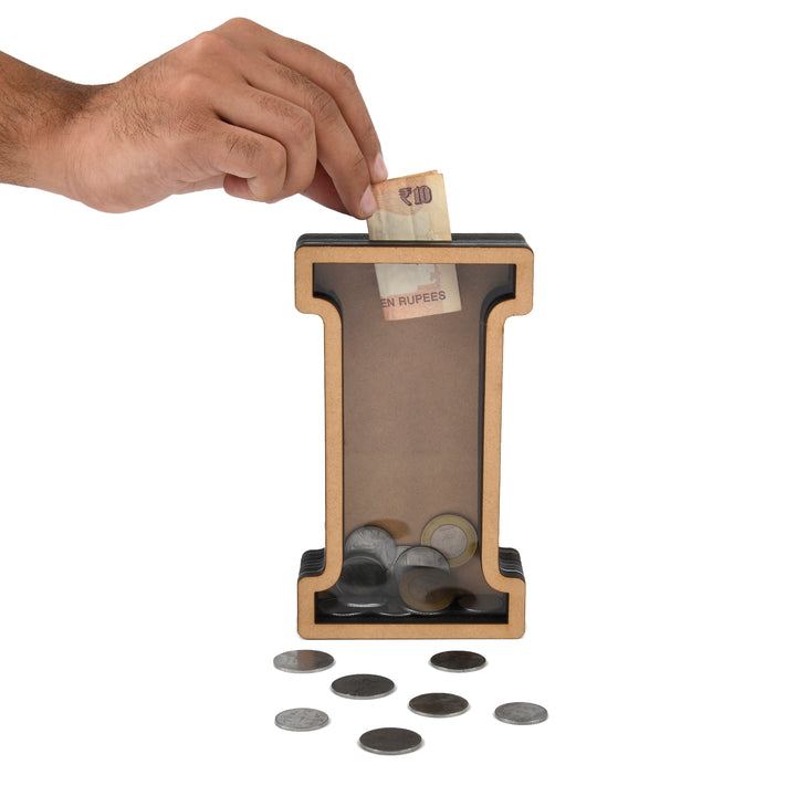 Pick Your Letter Wooden Money Bank | Piggy Bank - The Engraved Store