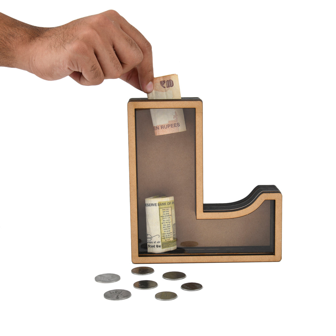 Pick Your Letter Wooden Money Bank | Piggy Bank - The Engraved Store