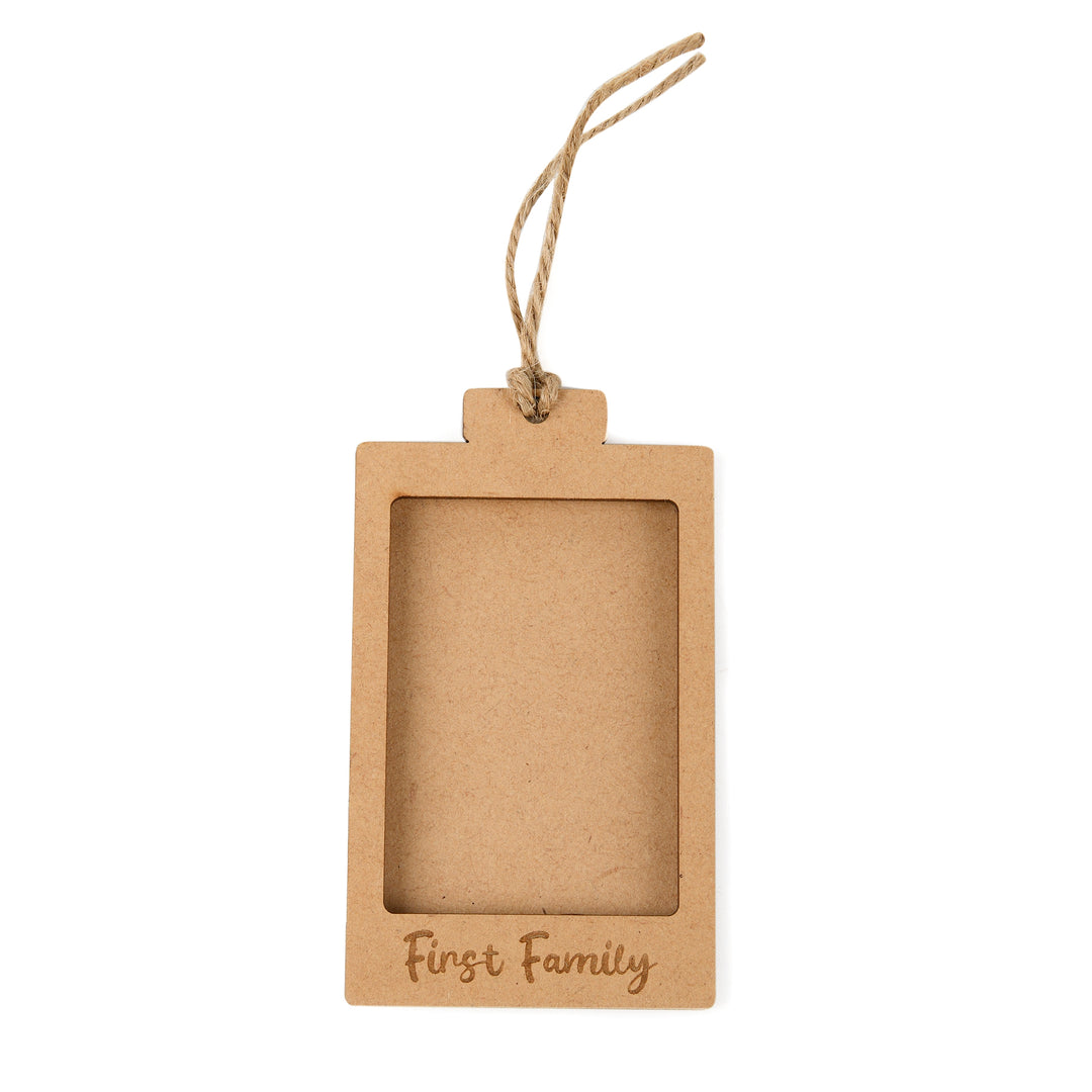 First Family  | Wooden Polaroid Photo Frame | Customised Gift - The Engraved Store