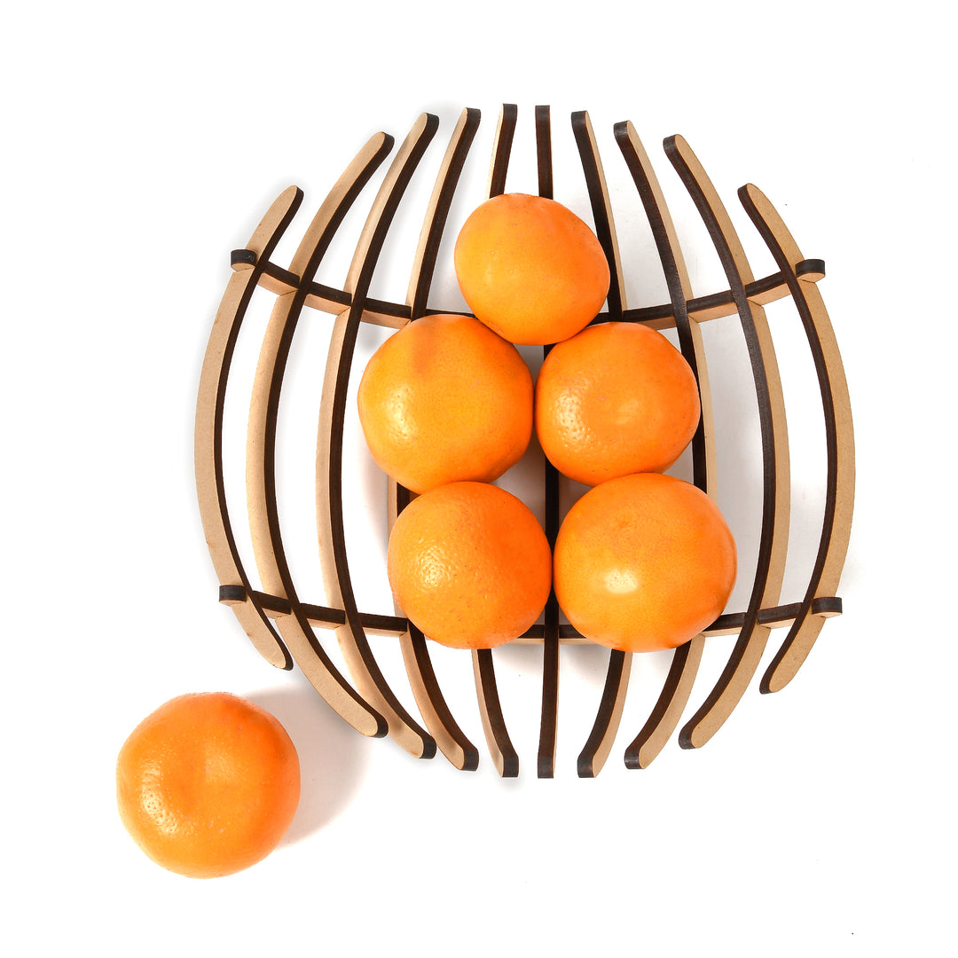 Wooden Fruit Basket - Detachable | Fruit Storage Tray | Dining Fruit Basket - The Engraved Store