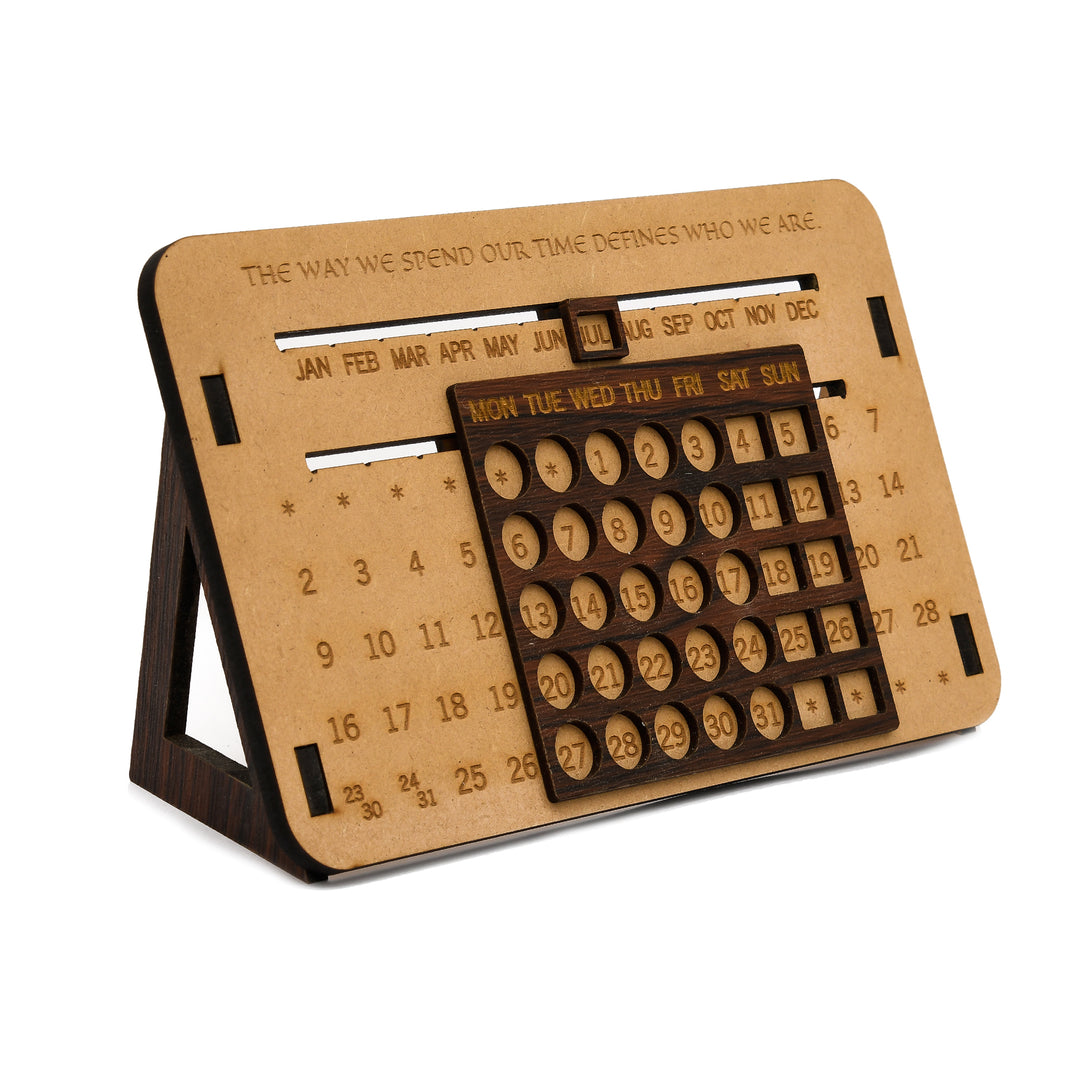 Forever Wooden Table Calendar | Lifetime Calendar - The Engraved Store