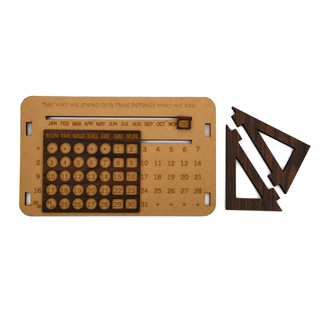 Forever Wooden Table Calendar | Lifetime Calendar - The Engraved Store