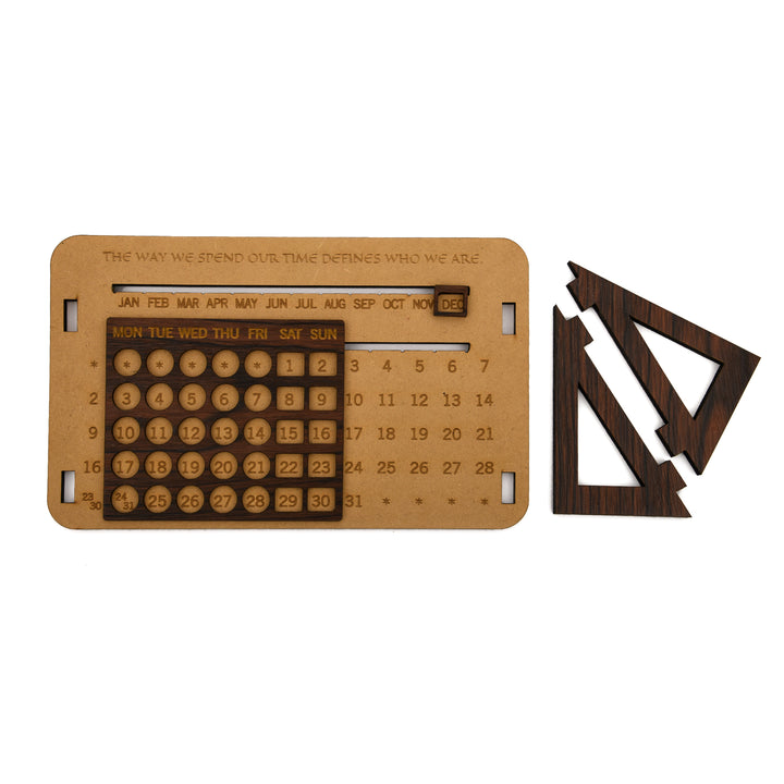 Forever Wooden Table Calendar | Lifetime Calendar - The Engraved Store