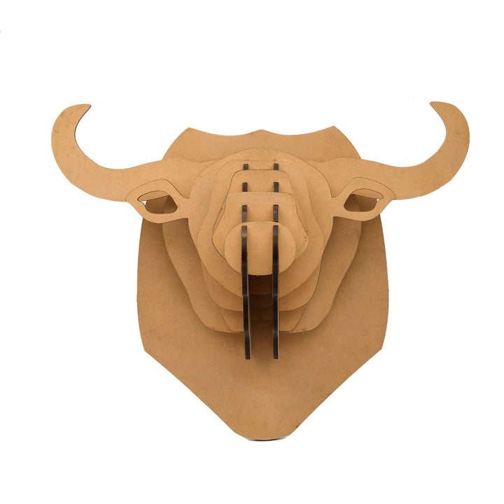 Wall Mounted | Wooden Bull Head - The Engraved Store