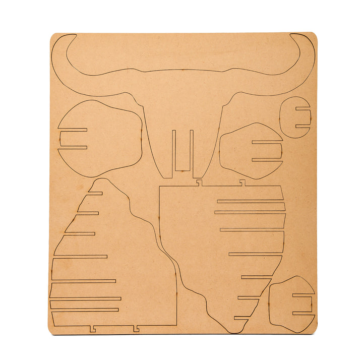Wall Mounted | Wooden Bull Head - The Engraved Store