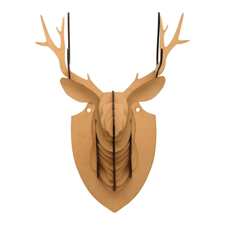 Wooden Deer Head 3D Puzzle | Wall Decor - The Engraved Store