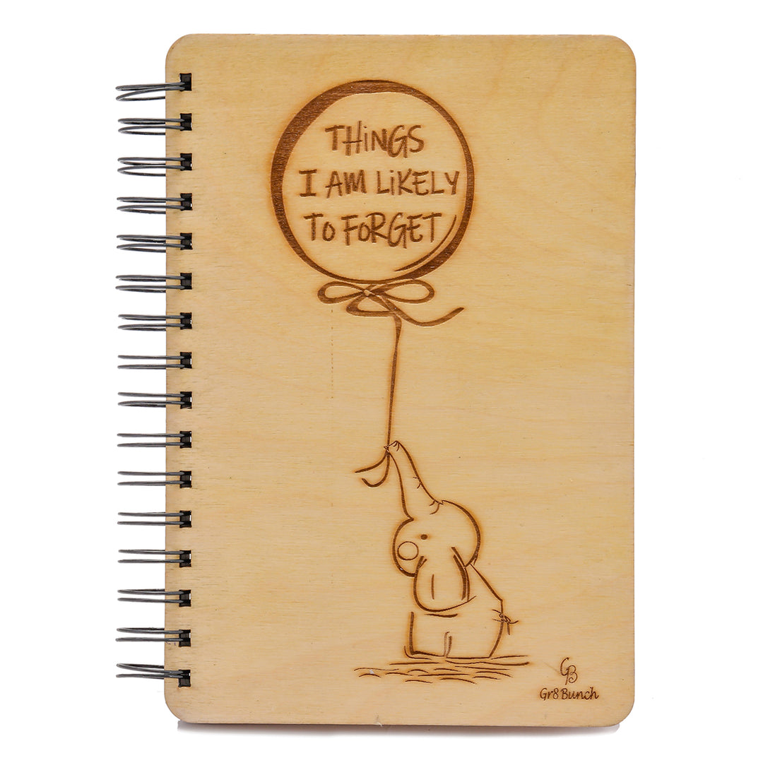Things I'm Likely to Forget - Wooden Personalised Notebook | Diary - The Engraved Store
