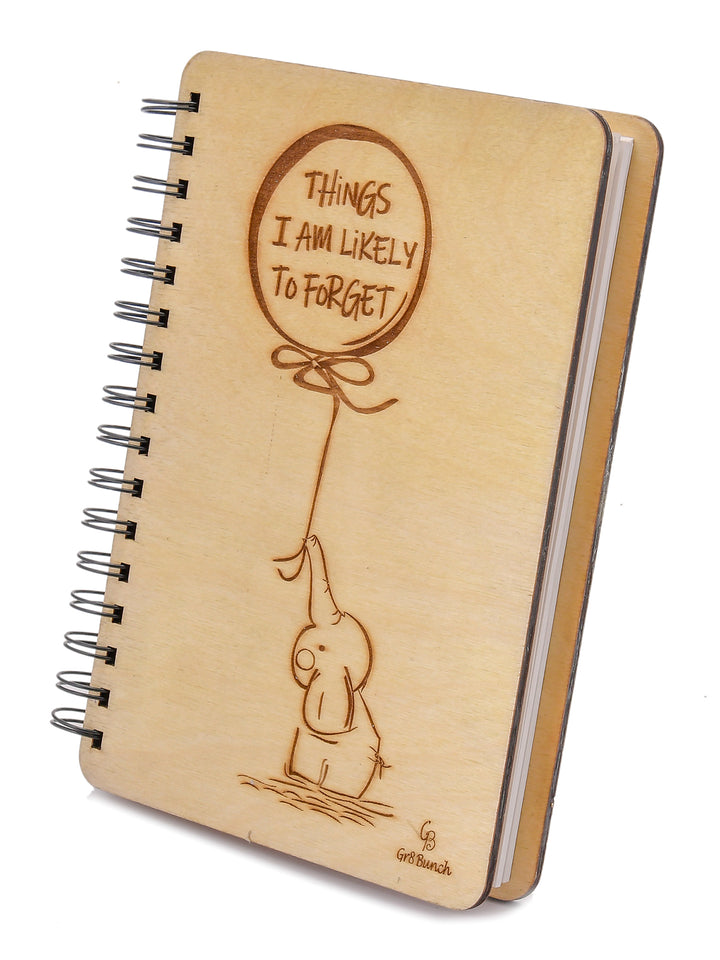 Things I'm Likely to Forget - Wooden Personalised Notebook | Diary - The Engraved Store