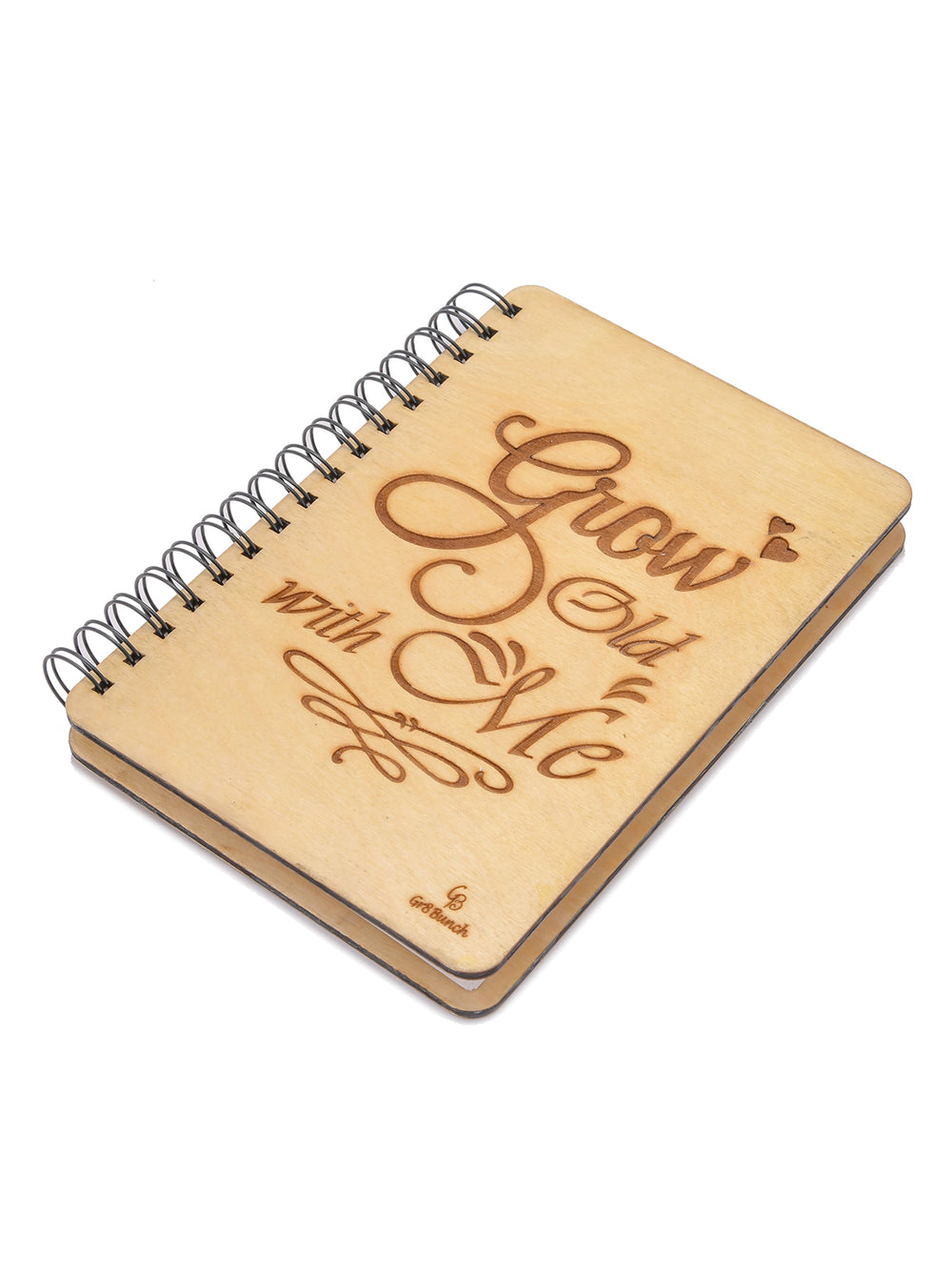 Grow Old with Me Customised Wooden Diary - The Engraved Store