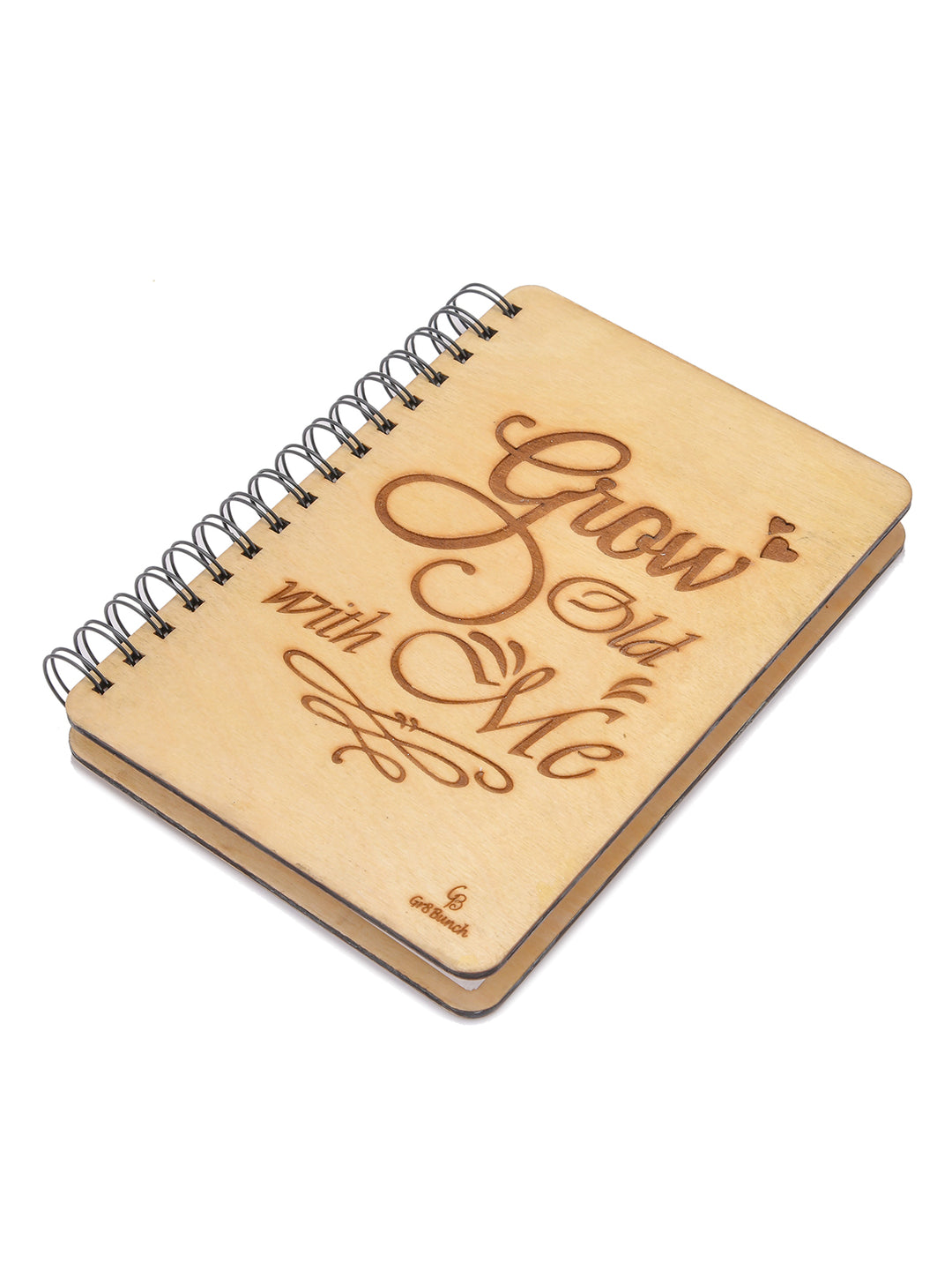 Grow Old with Me Customised Wooden Diary - The Engraved Store