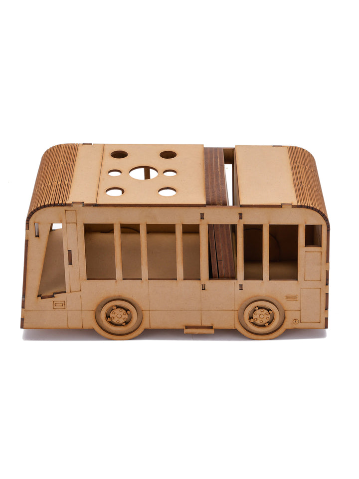 Bus Pen Stand with Dining Coasters (Set of 4) - The Engraved Store