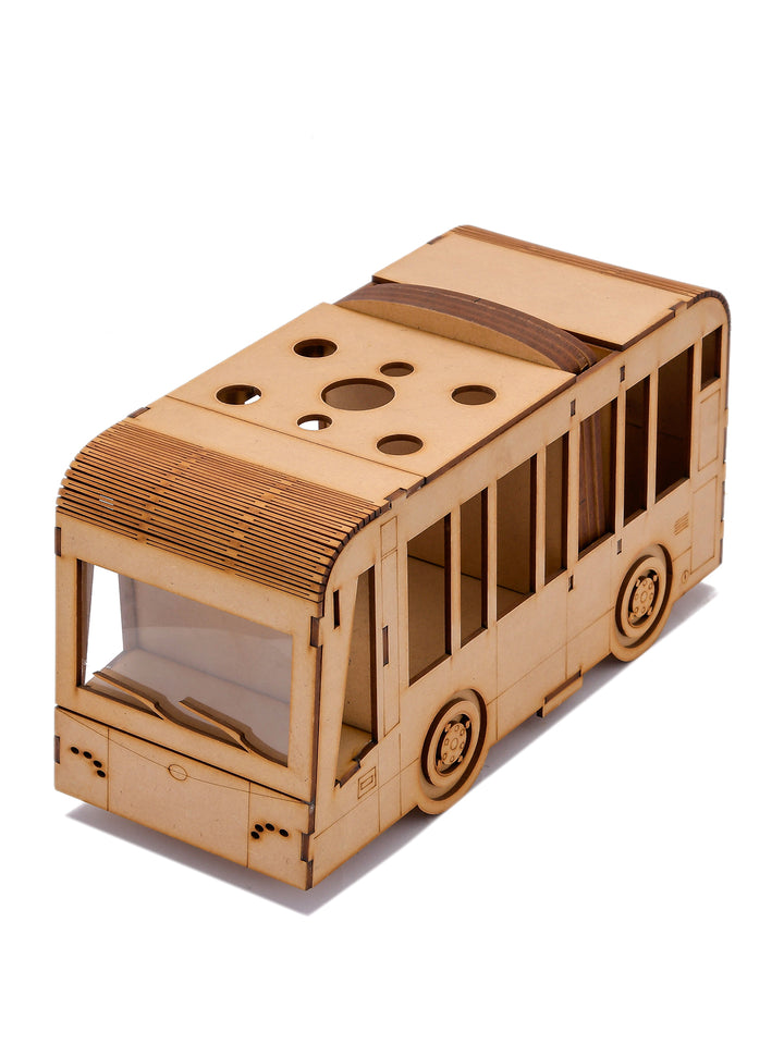 Bus Pen Stand with Dining Coasters (Set of 4) - The Engraved Store