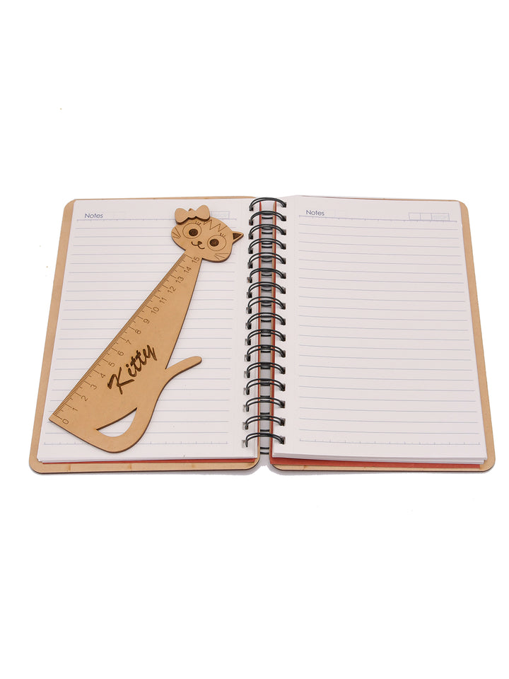 Cat Shape Wooden Ruler | Scale 15 CMS - The Engraved Store