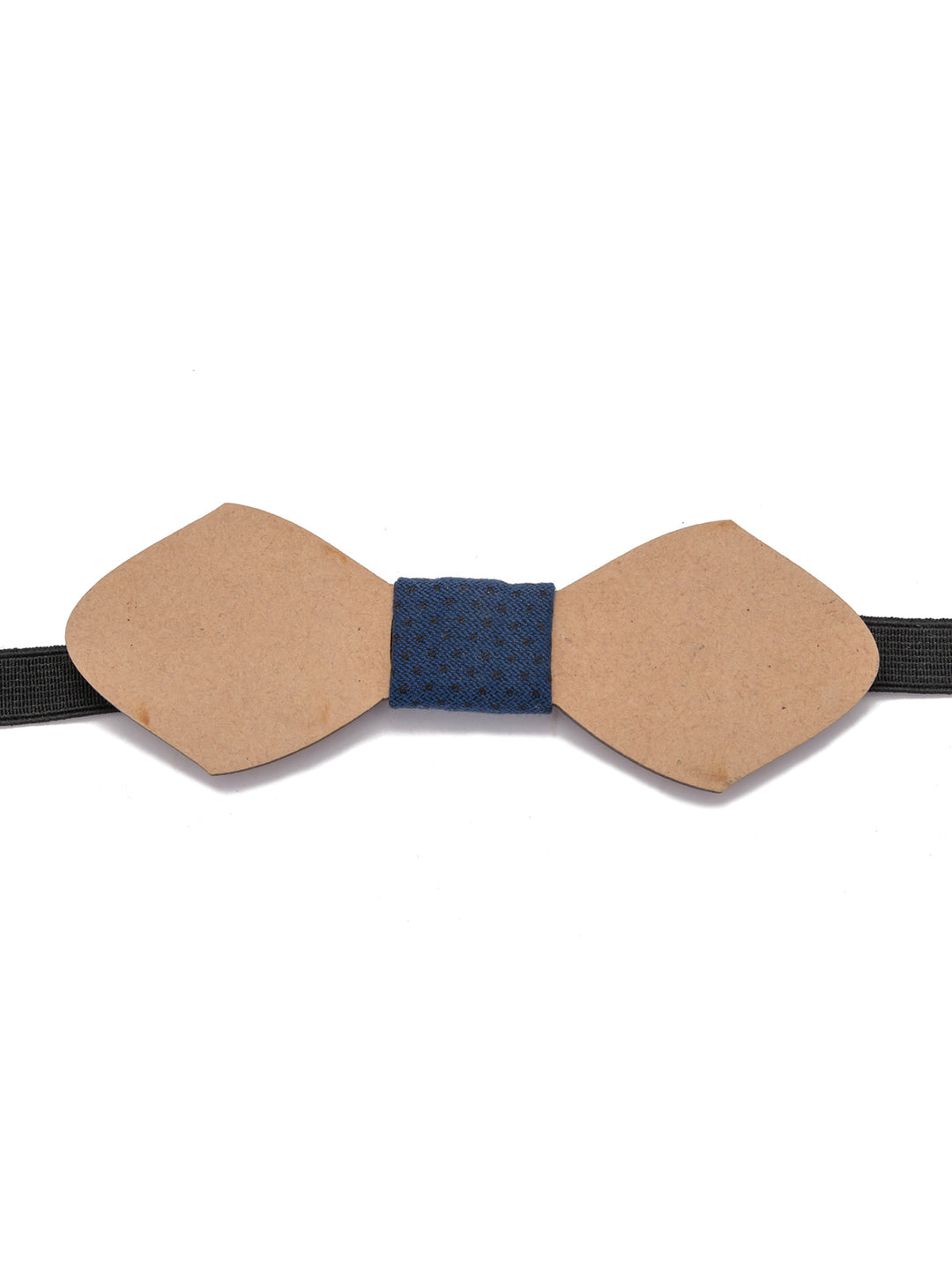 Navy Blue Wooden Bow Tie - The Engraved Store