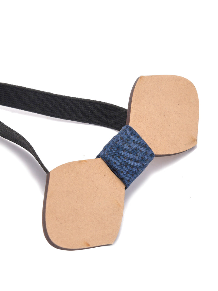 Navy Blue Wooden Bow Tie - The Engraved Store