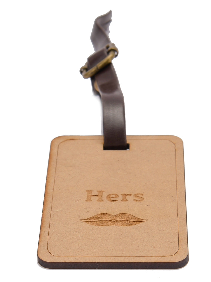 Her - Engraved Wooden Luggage Tag - The Engraved Store