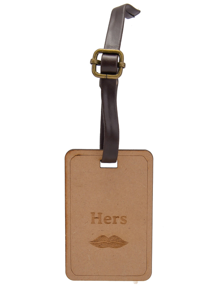 Her - Engraved Wooden Luggage Tag - The Engraved Store