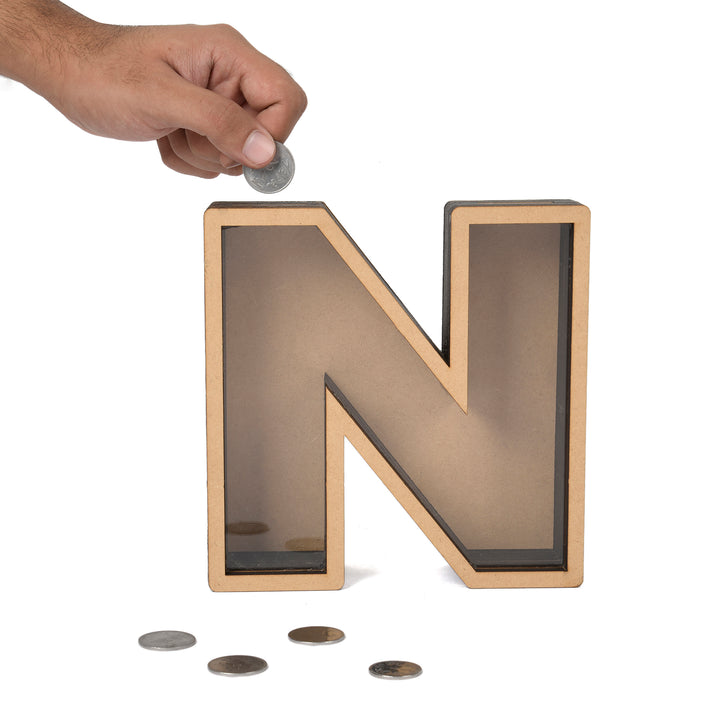 Pick Your Letter Wooden Money Bank | Piggy Bank - The Engraved Store