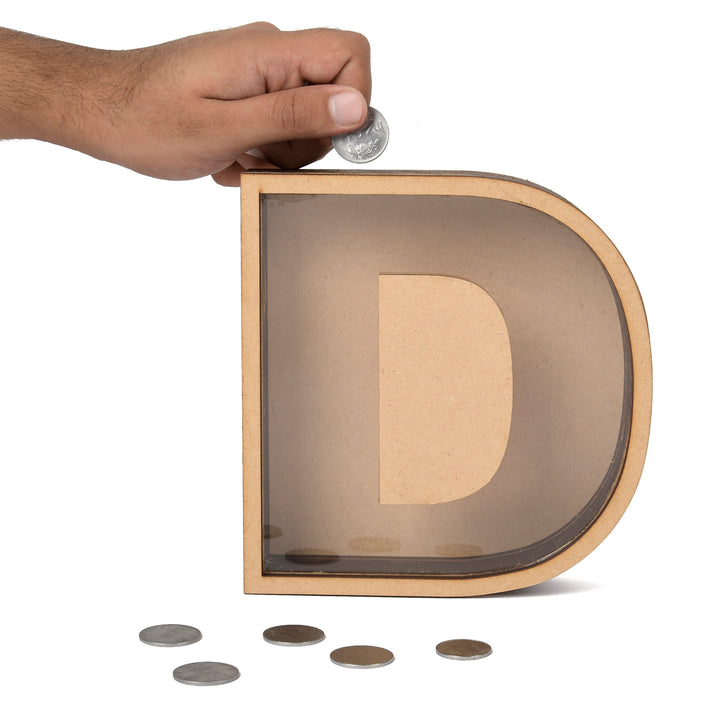Pick Your Letter Wooden Money Bank | Piggy Bank - The Engraved Store