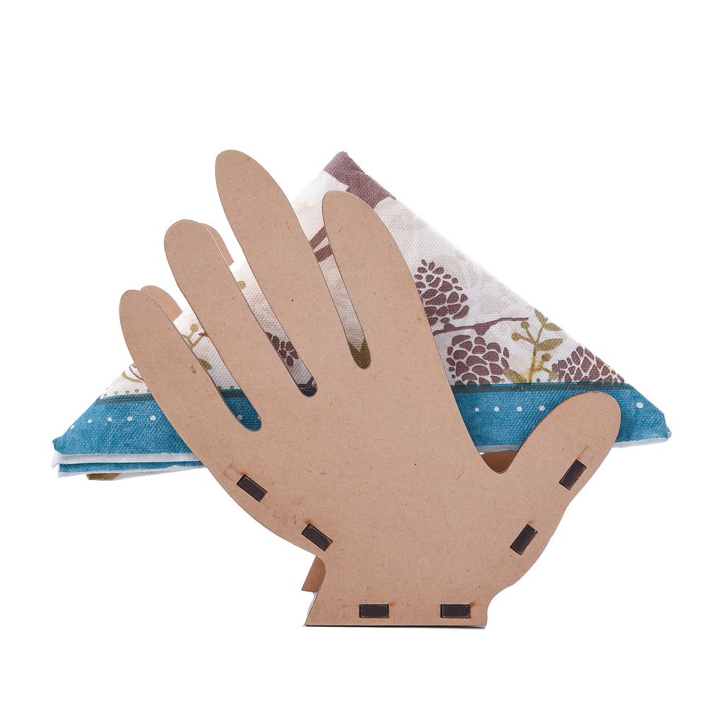 Palm Shaped Wooden Tissue Holder - The Engraved Store