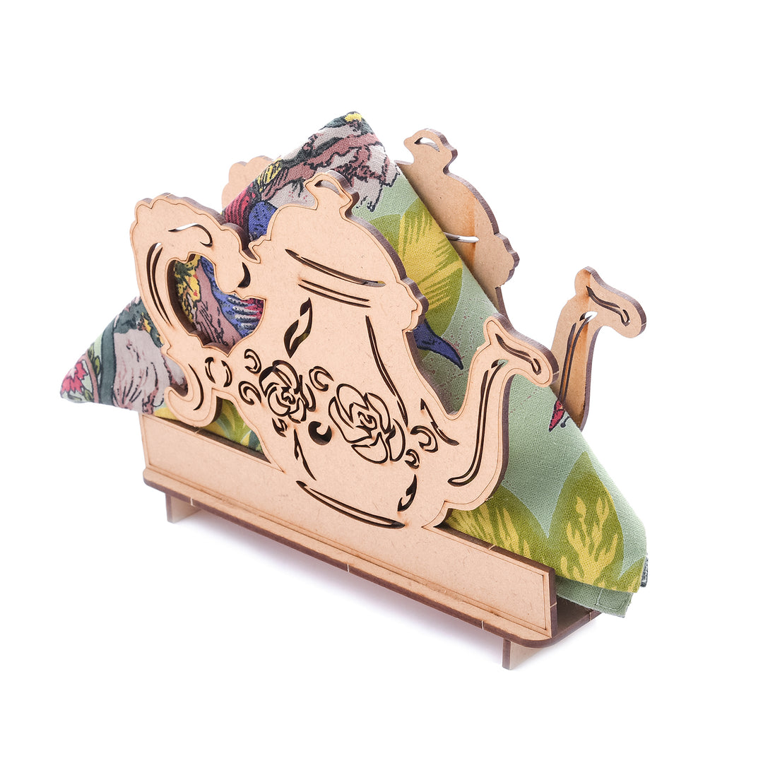 Kettle Shaped Wooden Tissue Holder - The Engraved Store