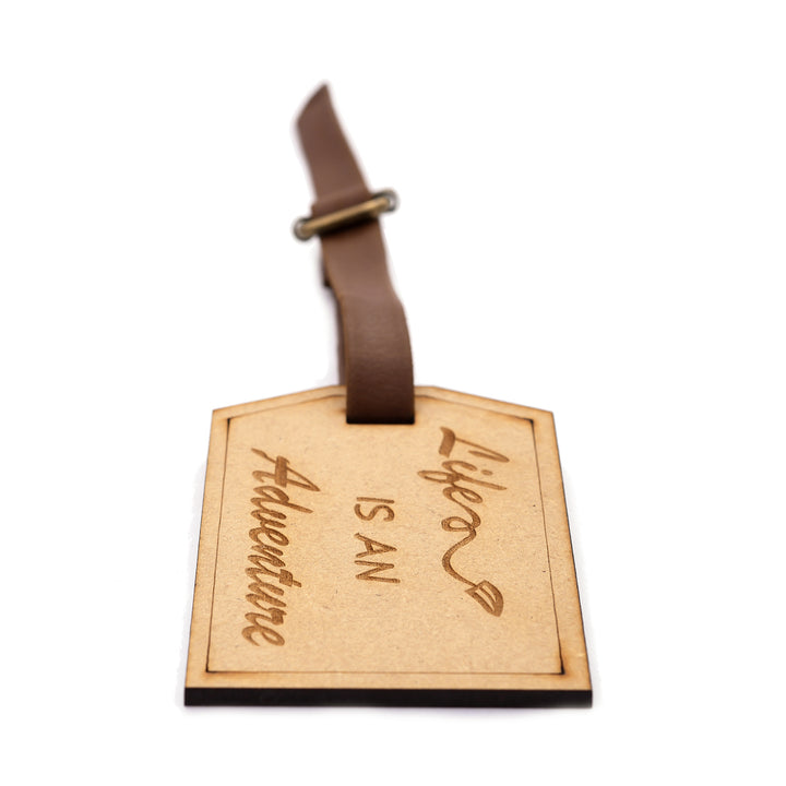 Life is An Adventure - Customised Wooden Luggage Tag - The Engraved Store