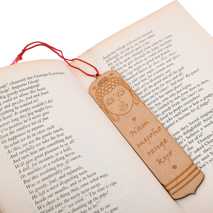 Namu Myō hō Renge Kyō - Engraved Wooden Bookmark - The Engraved Store