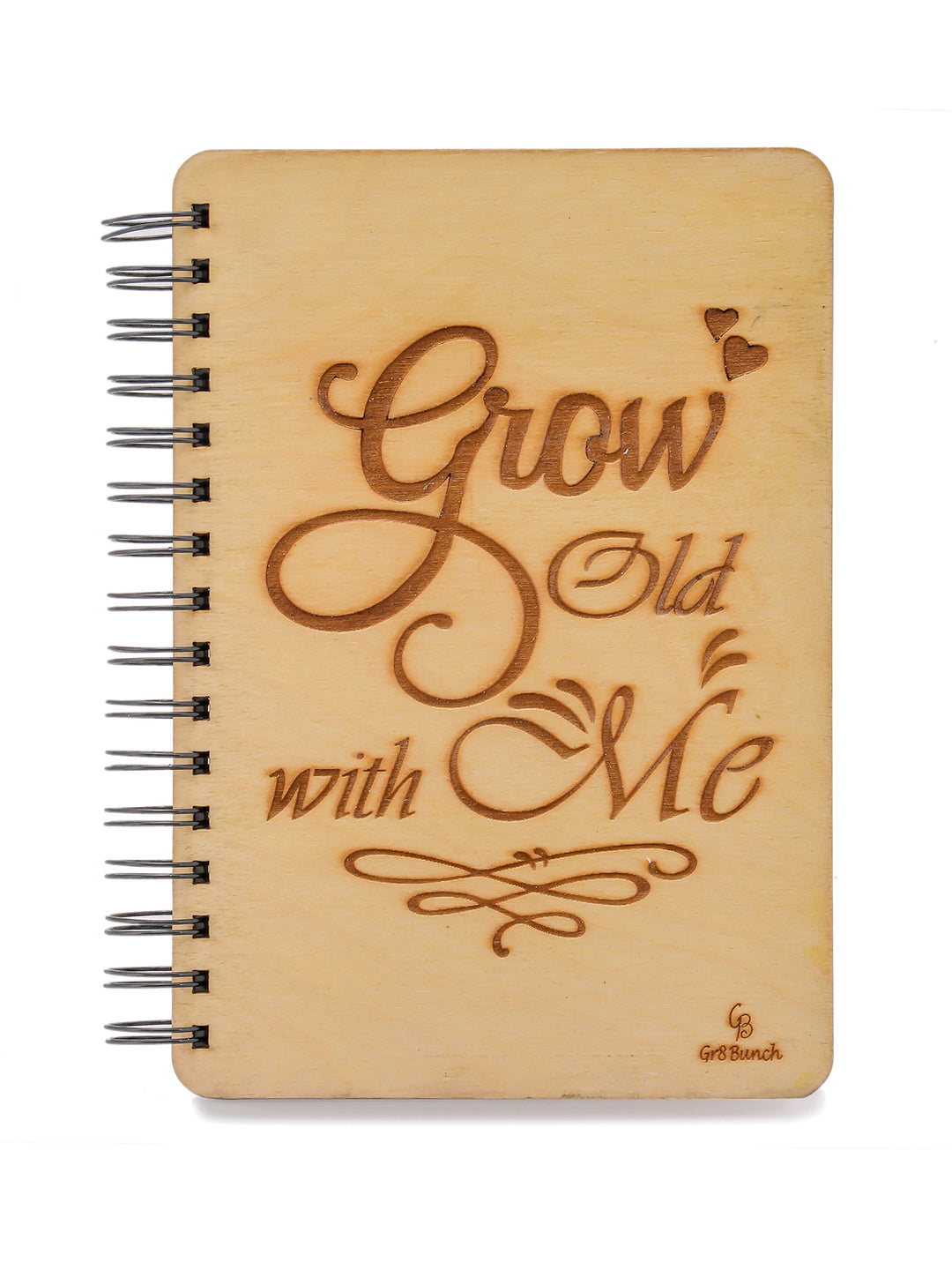 Grow Old with Me Customised Wooden Diary - The Engraved Store