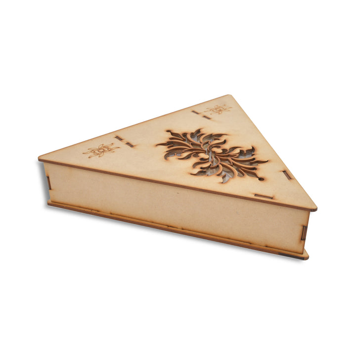 Wooden Triangle Dry Fruit Gifting Box - The Engraved Store