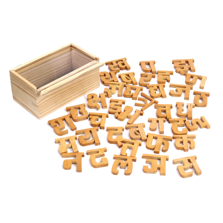 Handcrafted Wooden Hindi Consonants for Kids - The Engraved Store