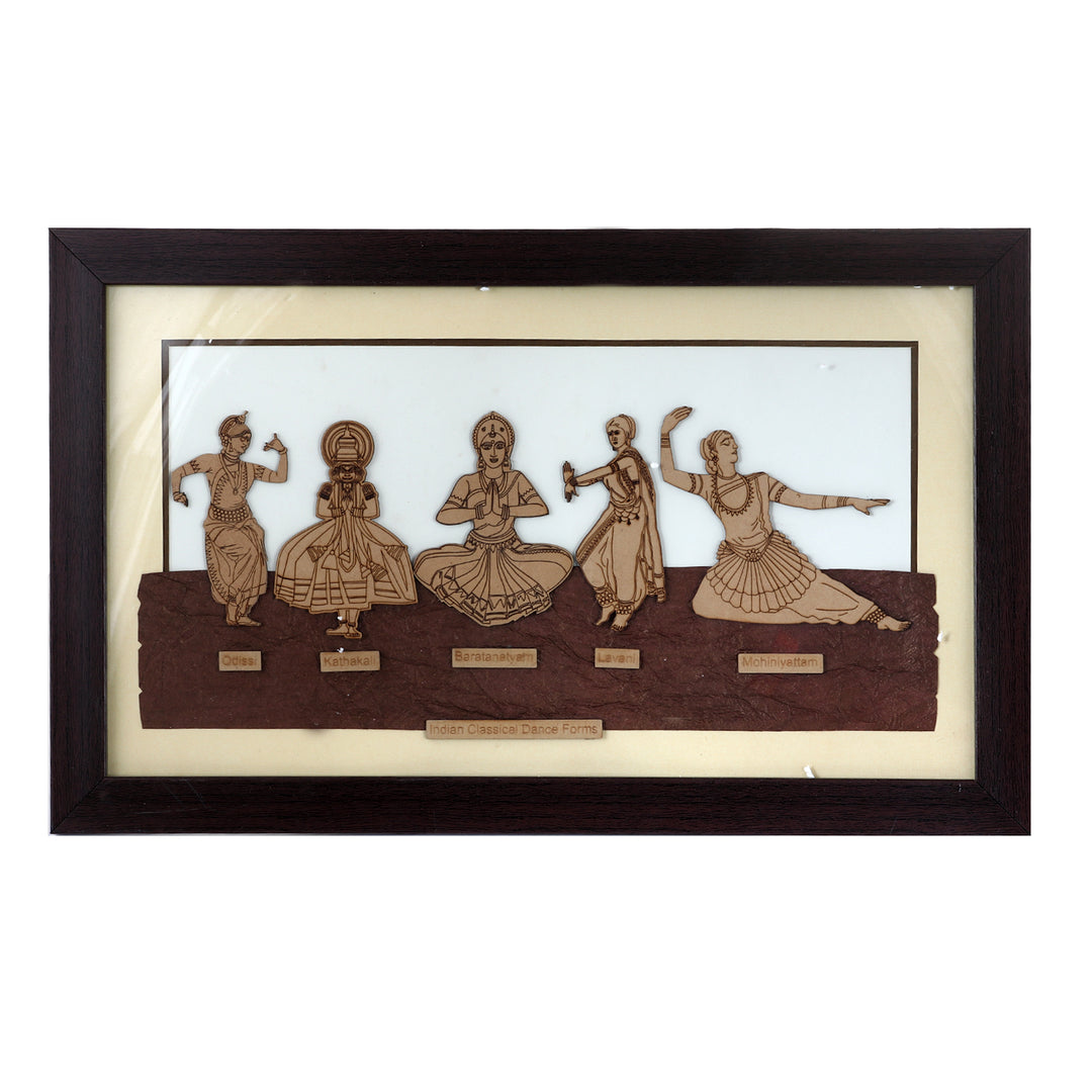 Indian Dance Forms - Wooden Frame - The Engraved Store