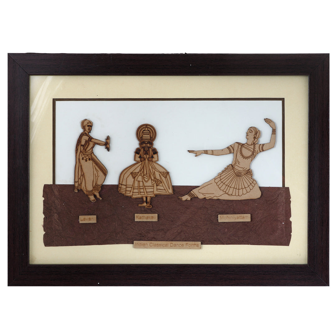 Indian Dance Forms - Wooden Frame - The Engraved Store