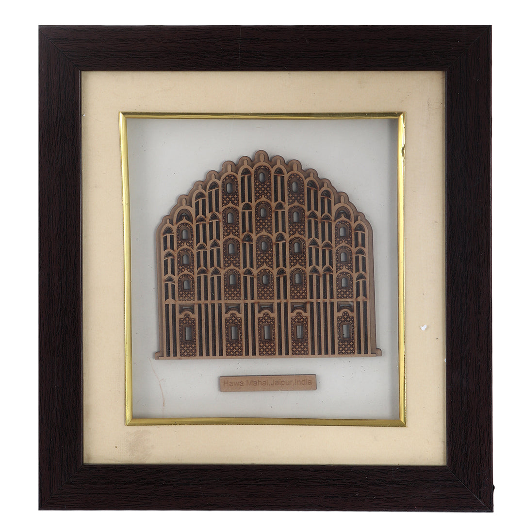 Hawa Mahal In Wooden Frame - The Engraved Store