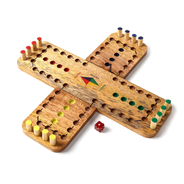 Vintage Wooden Ludo - The Engraved Store