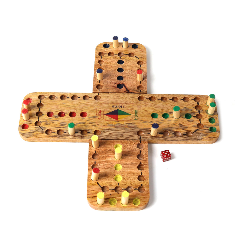 Vintage Wooden Ludo - The Engraved Store