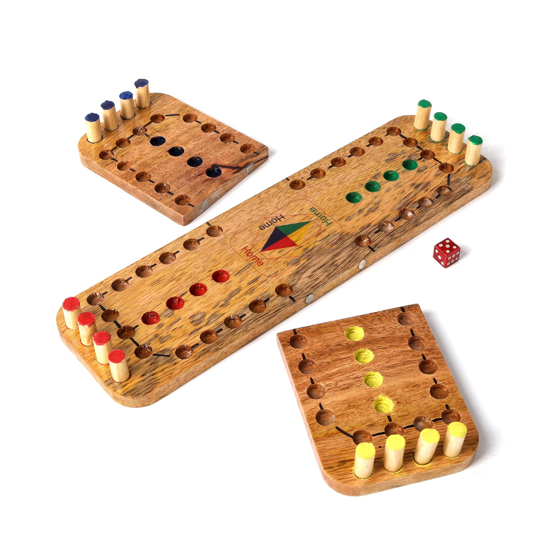 Vintage Wooden Ludo - The Engraved Store