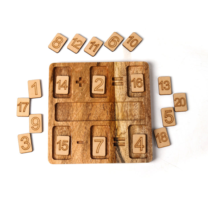 Wooden Calculation Tray (Addition & Subtraction) - The Engraved Store