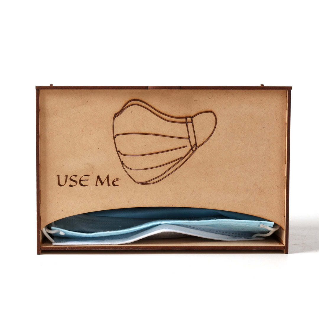 Face Mask | Wooden Storage Box - The Engraved Store