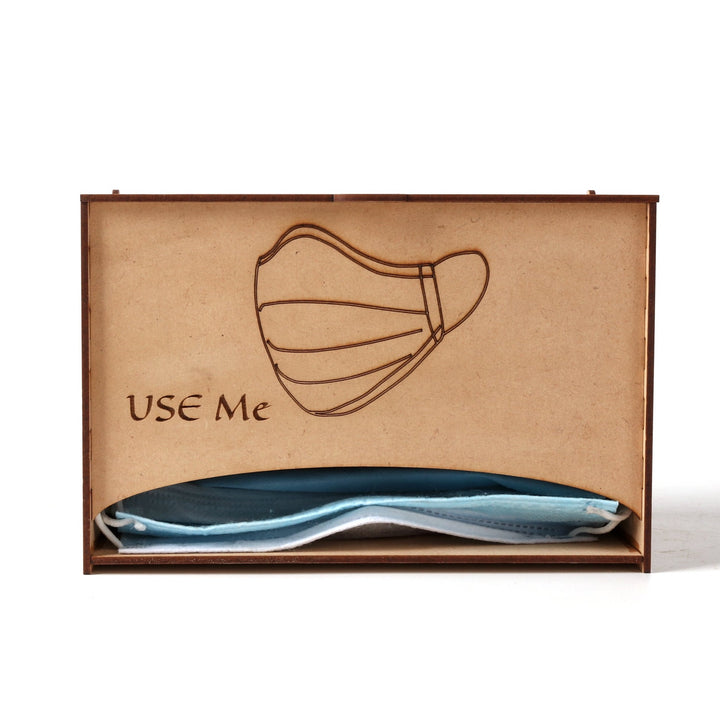 Face Mask | Wooden Storage Box - The Engraved Store