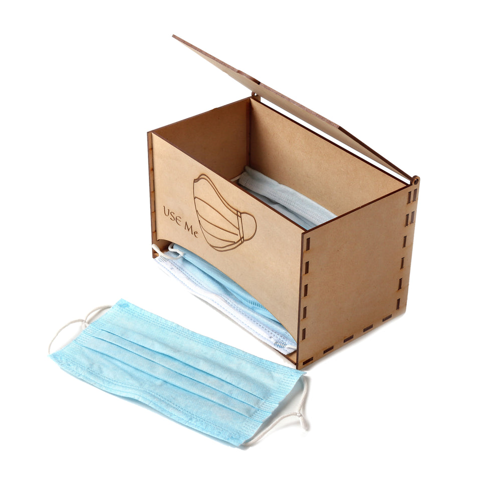 Face Mask | Wooden Storage Box - The Engraved Store