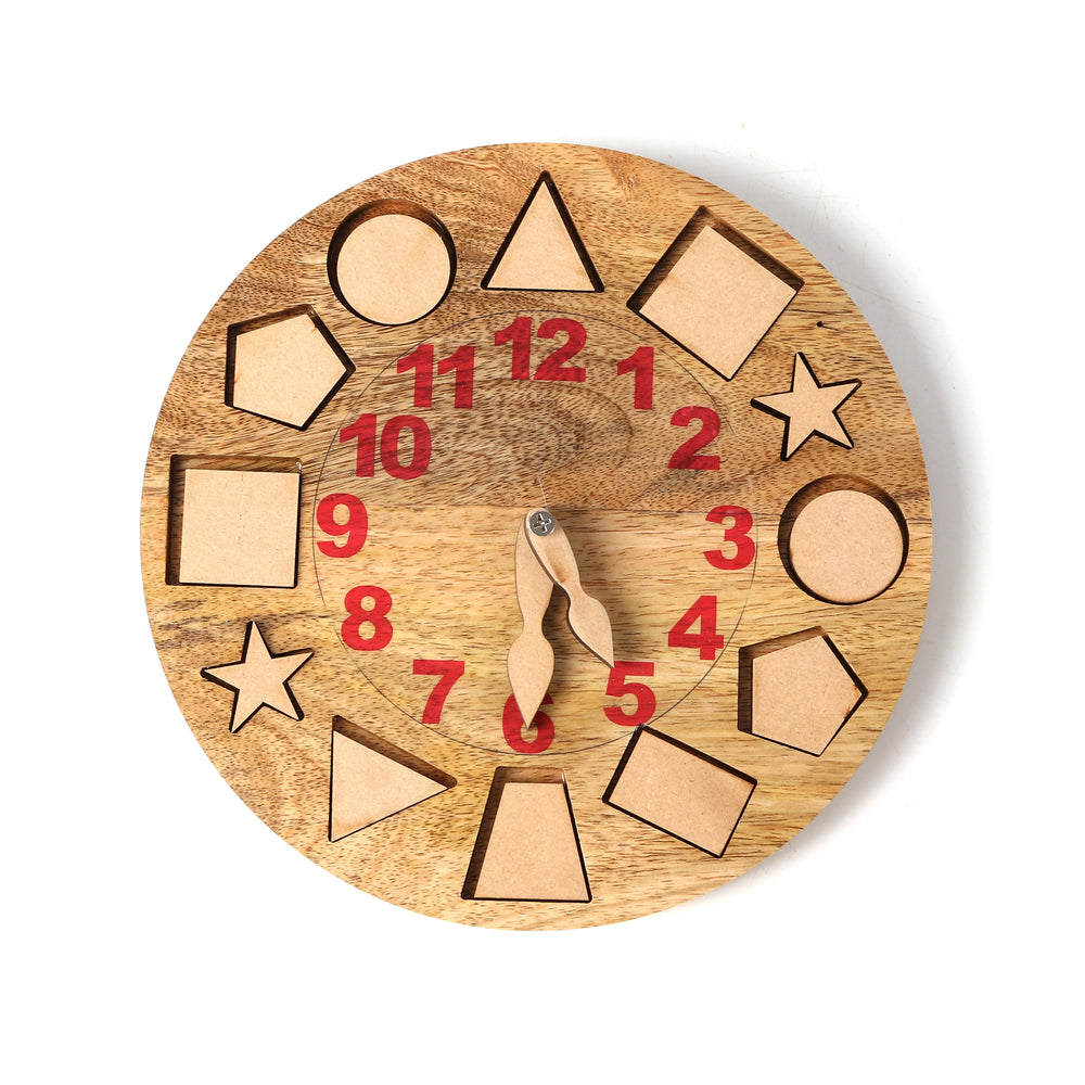 Geometric Wood Puzzle Clock - The Engraved Store