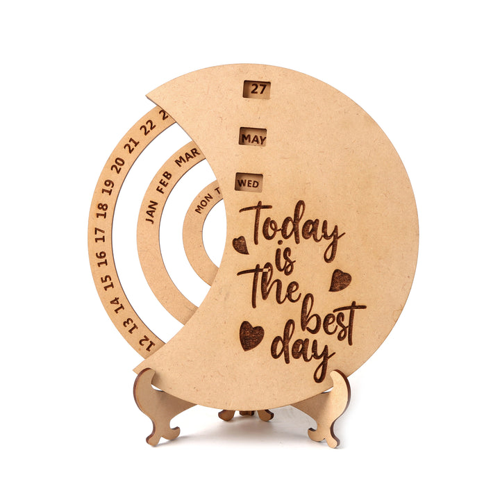 Never Ending Wooden Table Calendar | Perpetual Calendar - The Engraved Store
