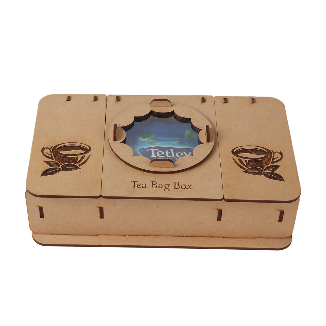 Wooden Tea Bag Box | Tea Organiser | Tea Dispenser | Tea Bag Storage - The Engraved Store