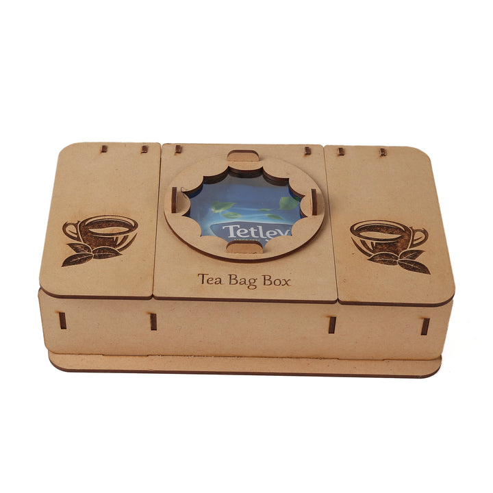 Wooden Tea Bag Box | Tea Organiser | Tea Dispenser | Tea Bag Storage - The Engraved Store