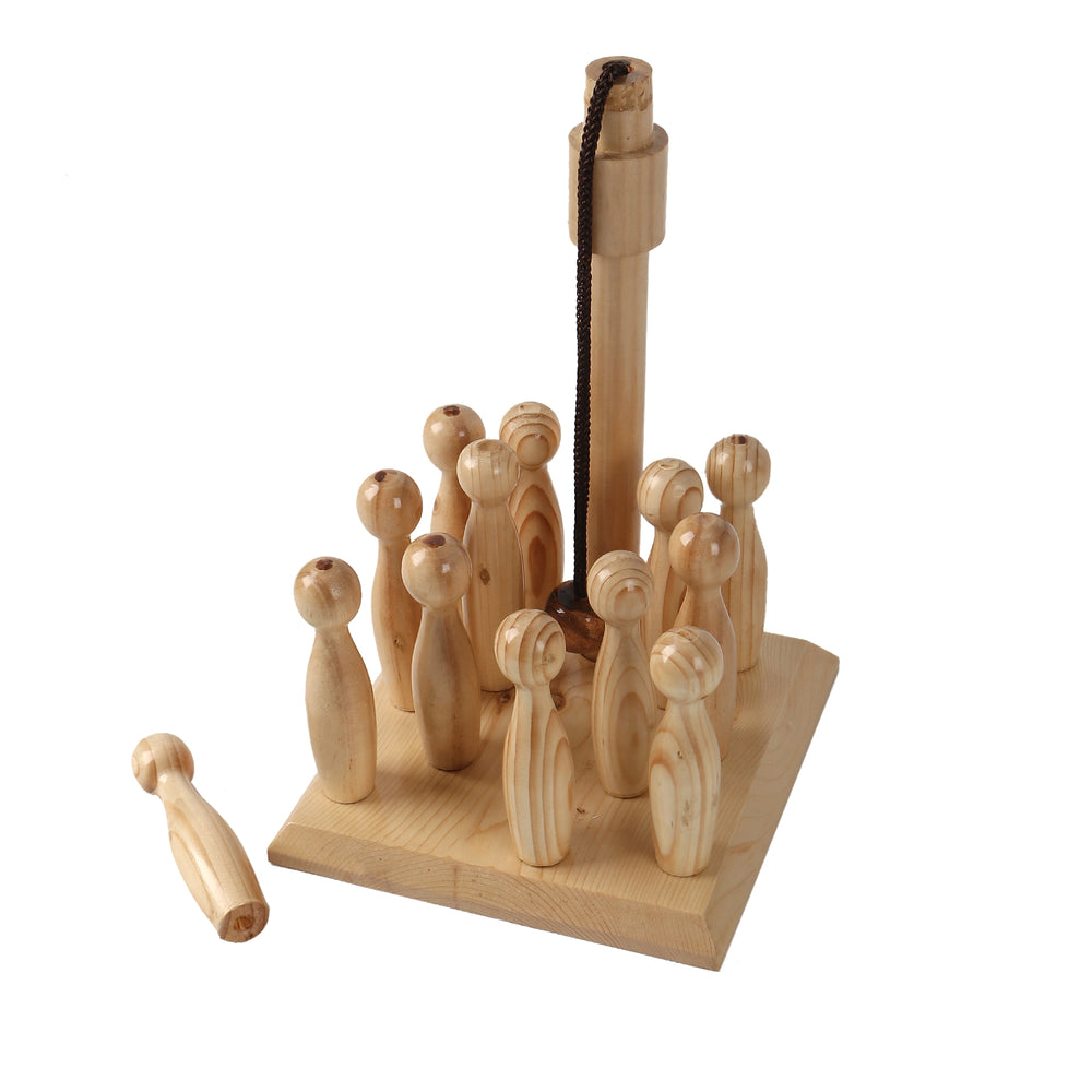 Mini Skittles Bowling Game (Wooden) - The Engraved Store