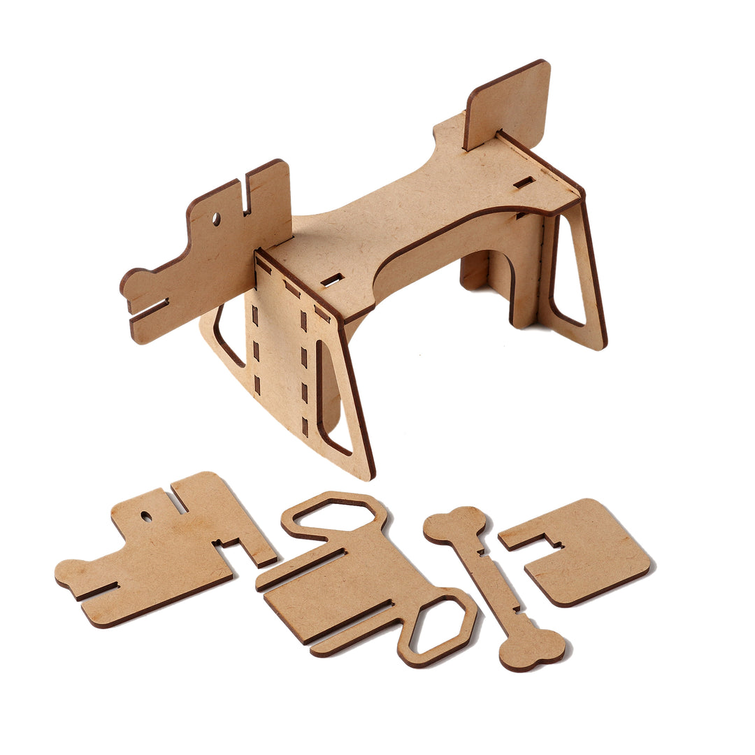 Wooden DIY Dog With Bone - The Engraved Store