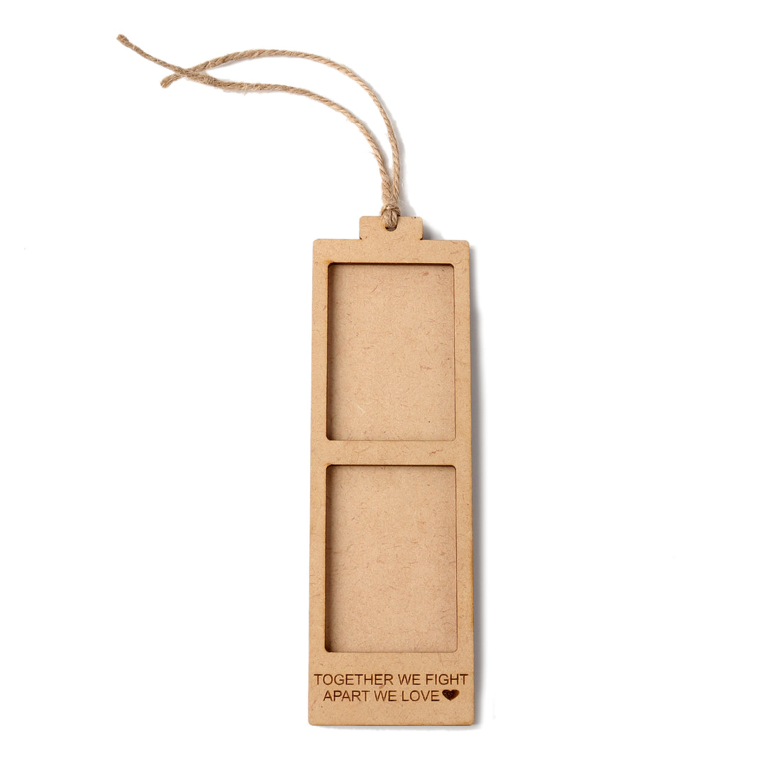 Together We Fight Apart We Love | Wooden Polaroid Photo Frame | Customised Gift - The Engraved Store