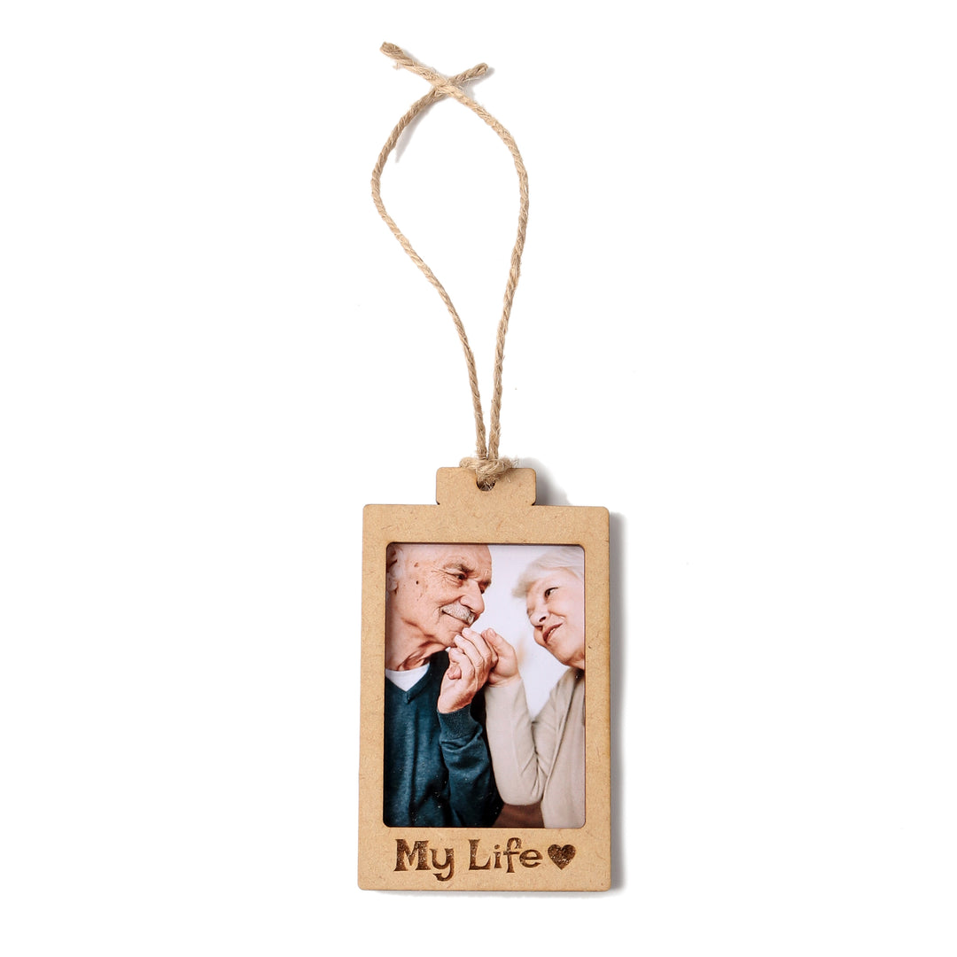 My Life | Wooden Polaroid Photo Frame | Customised Gift - The Engraved Store