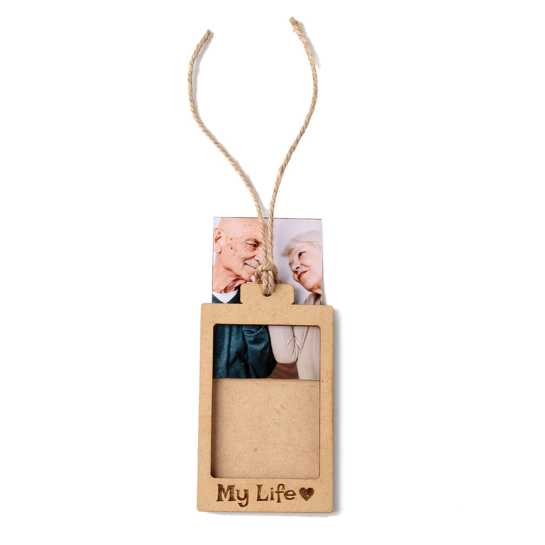 My Life | Wooden Polaroid Photo Frame | Customised Gift - The Engraved Store